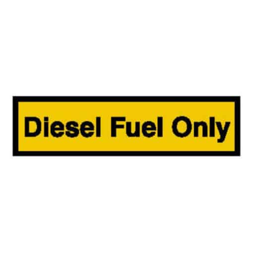 Diesel Fuel Only Sticker