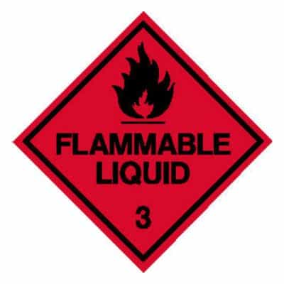 Flammable Liquid Diamond sign
