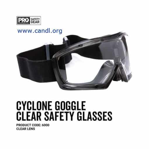 Cyclone Goggle Black Frame Clear or Smoke Lens - ProChoice® 6000