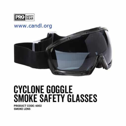 Cyclone Goggle Black Frame Clear or Smoke Lens - ProChoice® 6002