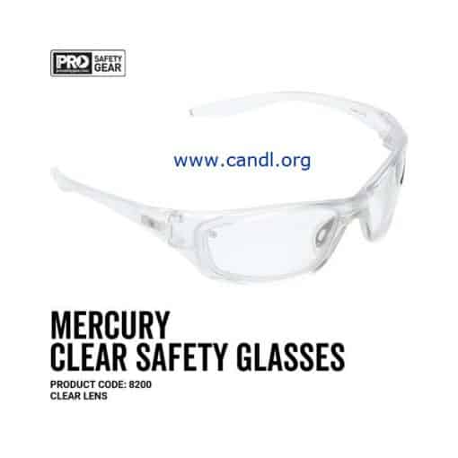 Mercury Safety Glasses Clear Lens - ProChoice® - 8200