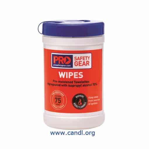 CW75 - Iso Propyl Wipes 75 Wipe Cannister