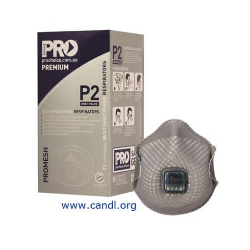 PC822 - Dust Masks Promesh P2+Valve - ProChoice® Safety Gear