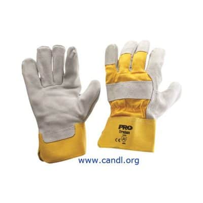 Yellow/Grey Leather Gloves - ProChoice® Safety Gear