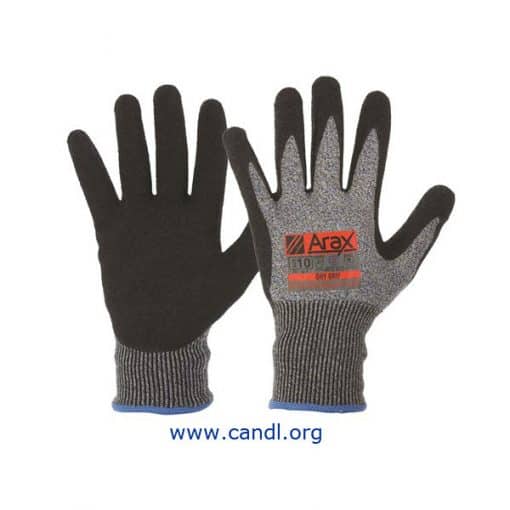 Arax® Latex Crinkle Dip On 13G Liner Gloves