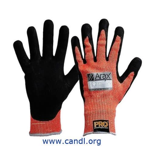 Arax® Platinum PU/Nitrile Foam Dip On Red 13G Liner Gloves