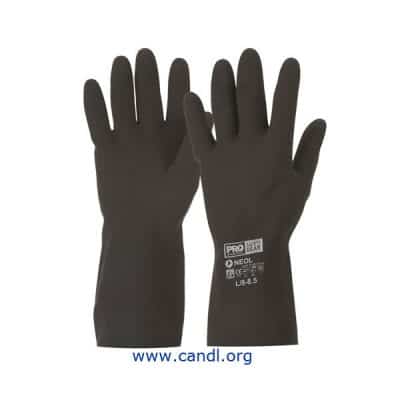 Black 33cm Neoprene Gloves