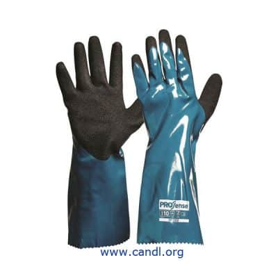 Prochem 35cm Green/Black Nitrile PU Gloves